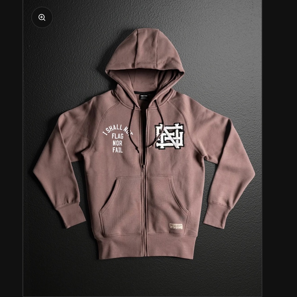 Brown Flag Nor Fail Zip-Up Hoodie